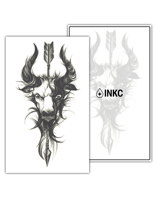 Vluchtige Stier tijdelijke tattoo van INKC