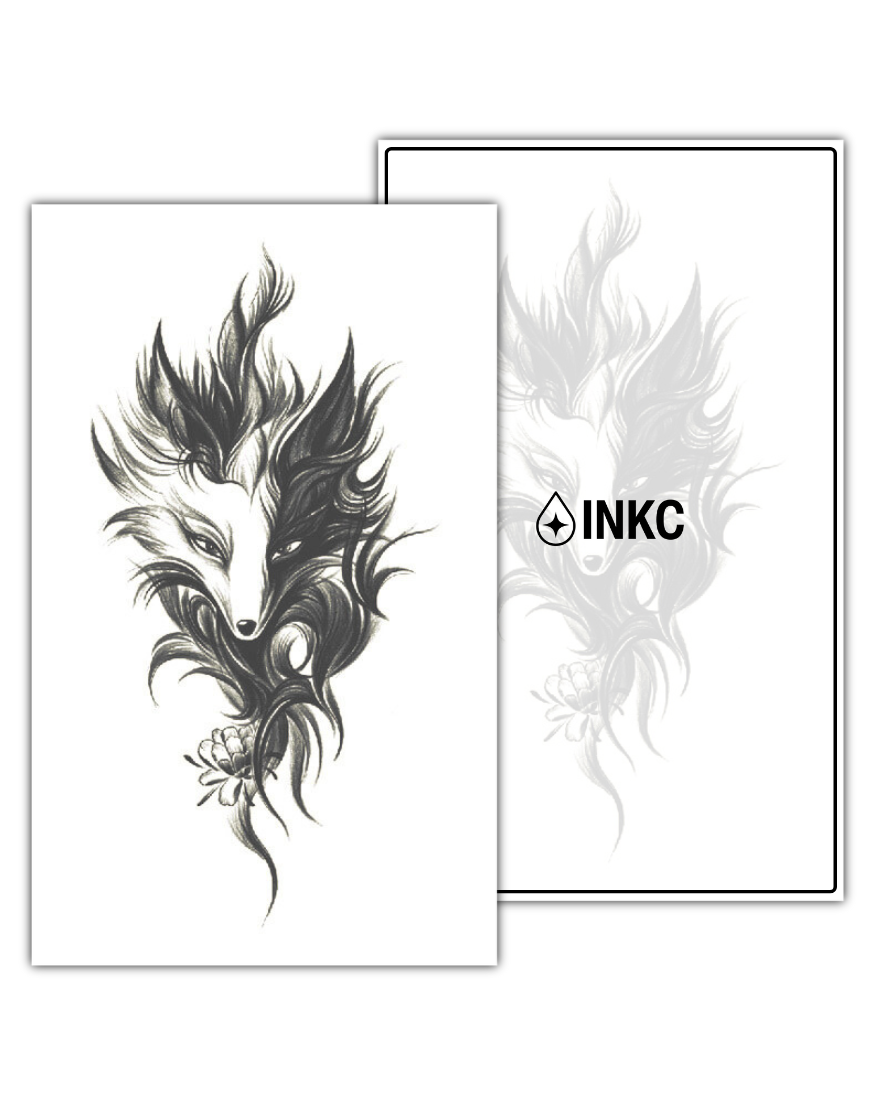 Vluchtige Vos tijdelijke tattoo van INKC