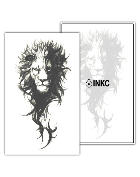 Vluchtige Leeuw tijdelijke tattoo van INKC