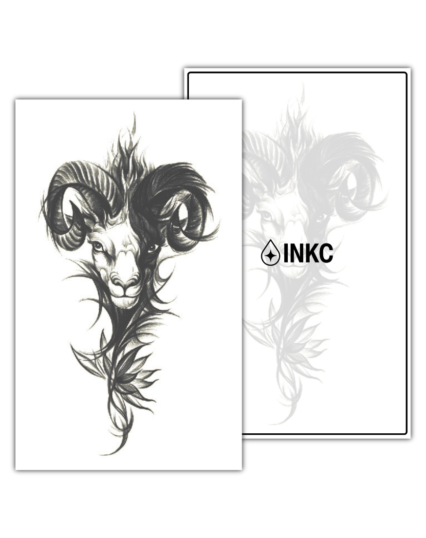 Vluchtige Ram tijdelijke tattoo van INKC