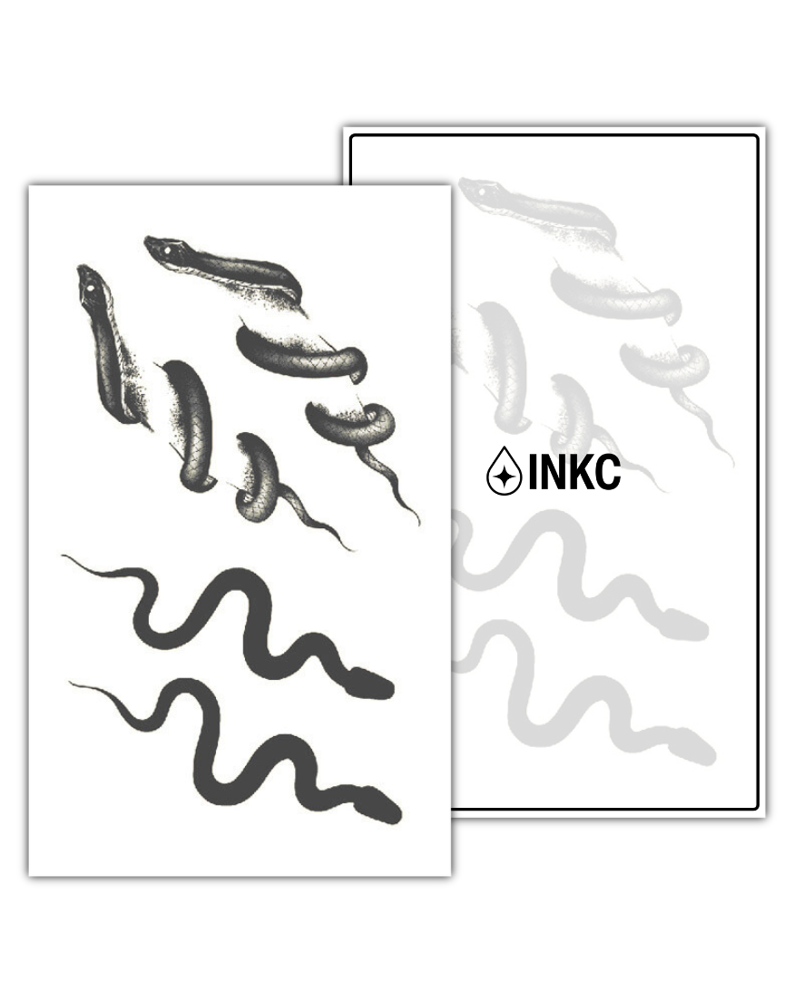 Slangen Set tijdelijke tattoo van INKC