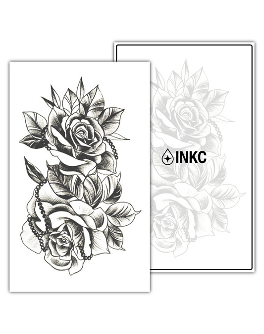 Bloemenketting tijdelijke tattoo van INKC