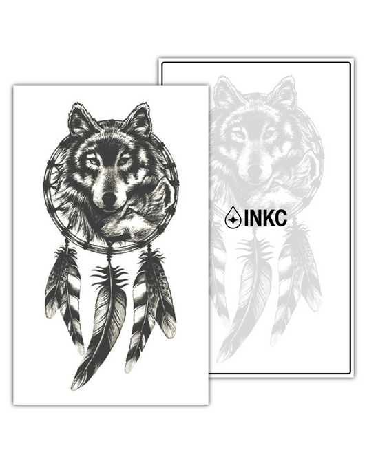Wolvendroom tijdelijke tattoo van INKC