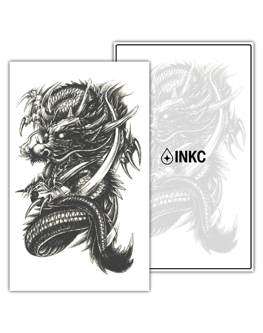 Duiveldraak tijdelijke tattoo van INKC