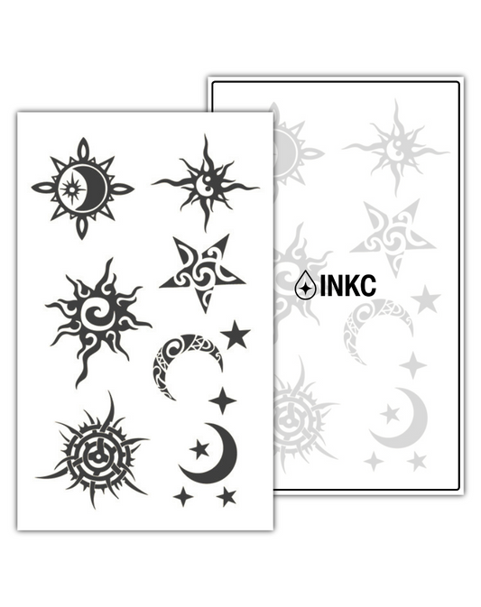 Zonsverduistering tijdelijke tattoo van INKC