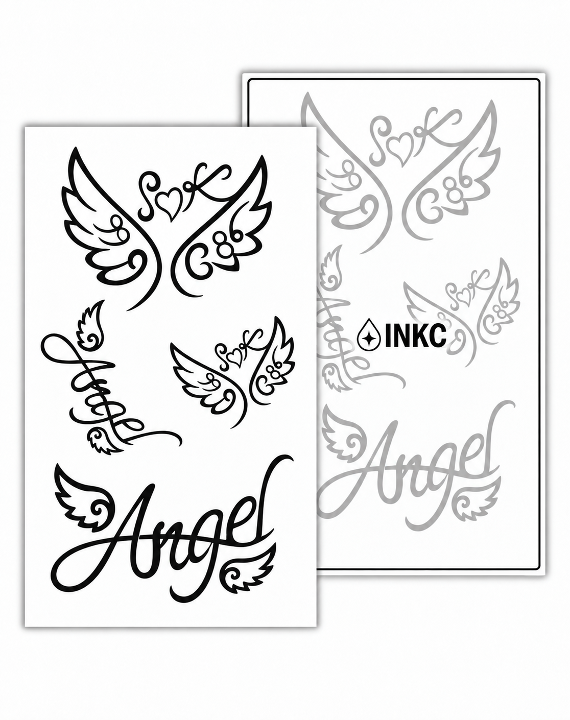 Angel en Vleugels Set tijdelijke tattoo van INKC