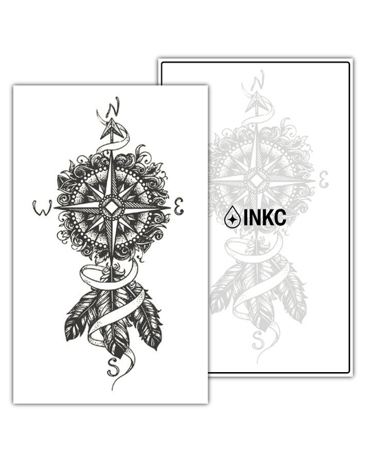 Verenkompas tijdelijke tattoo van INKC
