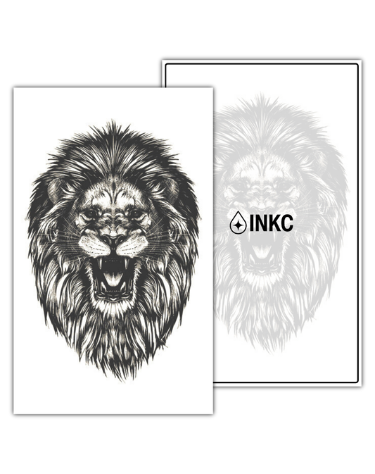 Realistische Leeuw tijdelijke tattoo van INKC