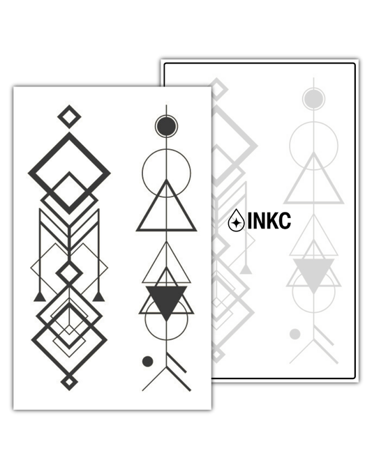 Geometrie tijdelijke tattoo van INKC