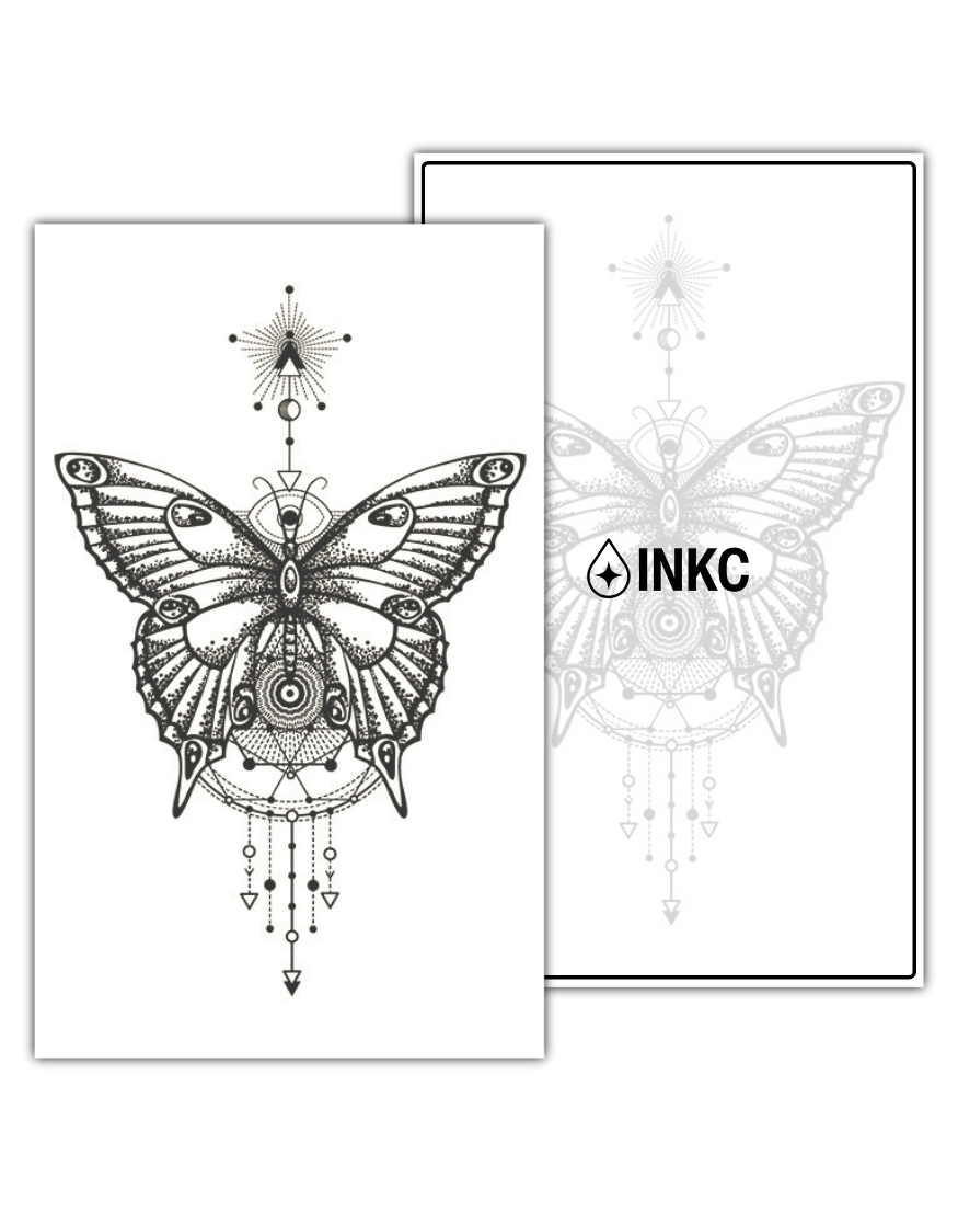 Mystieke Vlinder tijdelijke tattoo van INKC