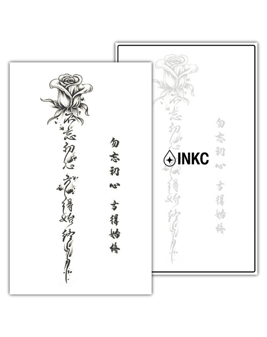Japanse Roos tijdelijke tattoo van INKC