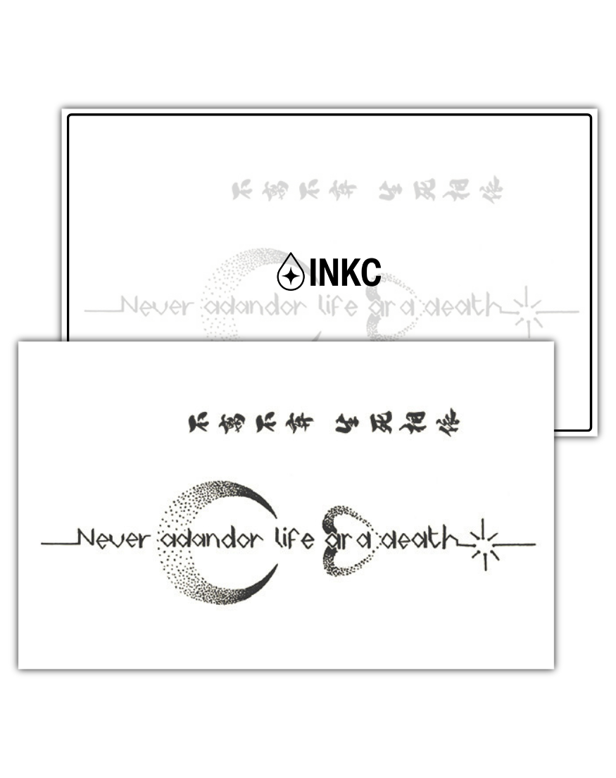 Maan Tekst tijdelijke tattoo van INKC