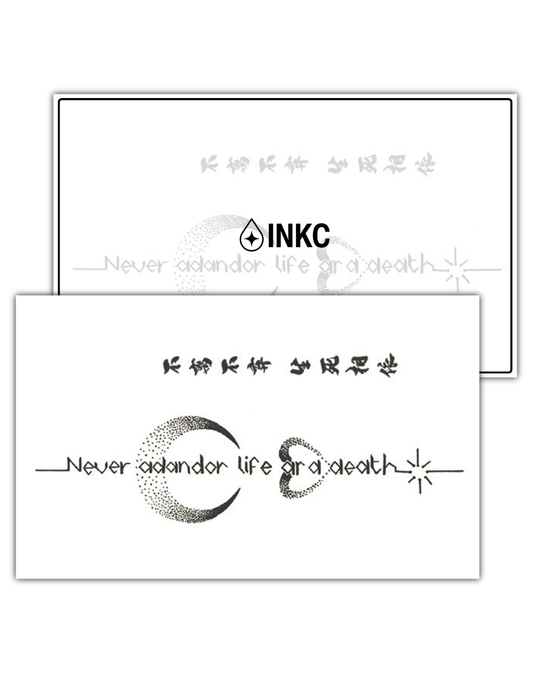 Maan Tekst tijdelijke tattoo van INKC