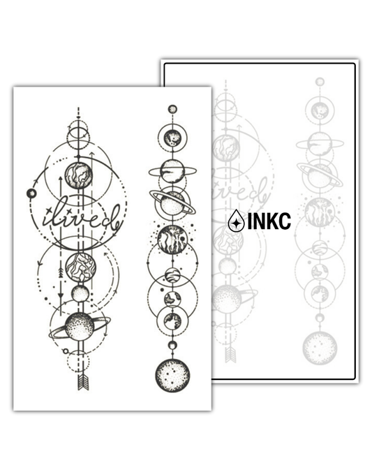 Planeten tijdelijke tattoo van INKC