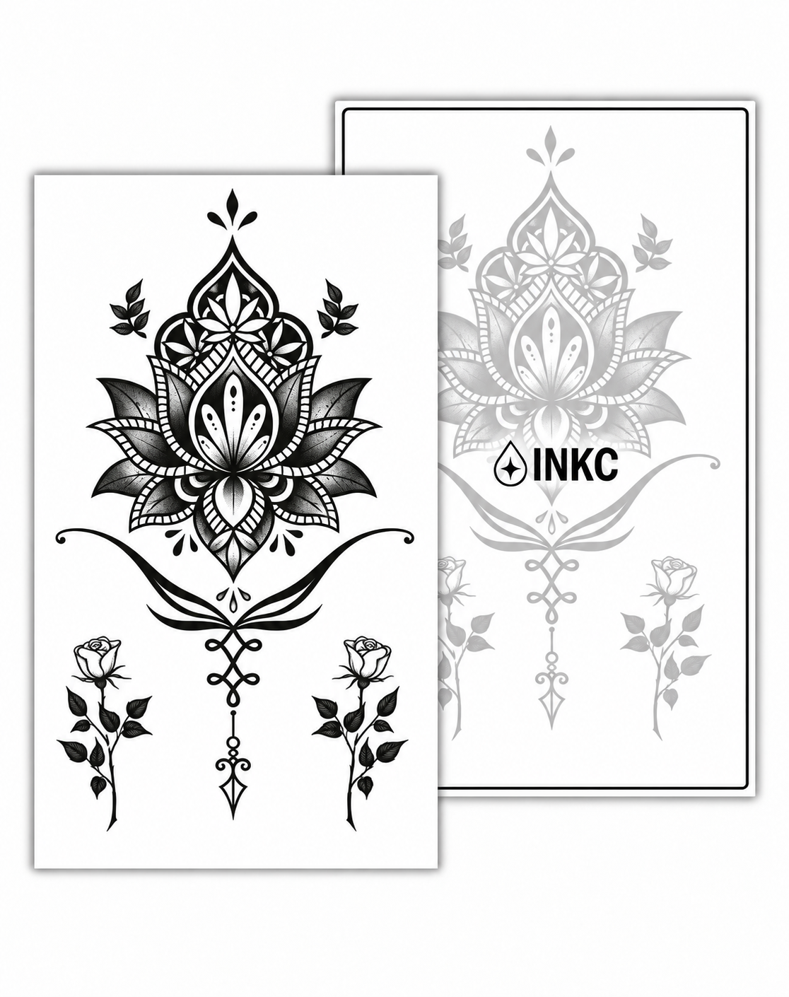 Lotus Ornamenten Set tijdelijke tattoo van INKC