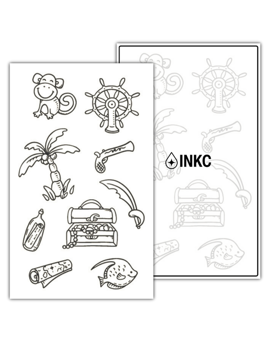 Piraten Set tijdelijke tattoo van INKC