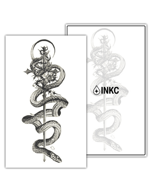 Slang Zwaard tijdelijke tattoo van INKC