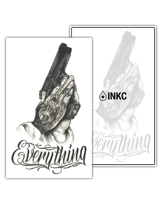Vrede Pistool tijdelijke tattoo van INKC