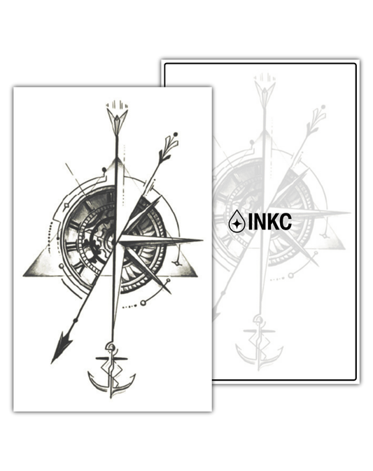 Driehoek Kompas tijdelijke tattoo van INKC