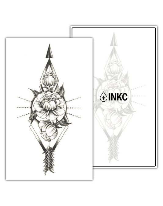 Rozenpijl tijdelijke tattoo van INKC