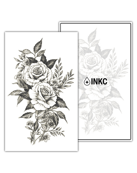 Bloemen tijdelijke tattoo van INKC