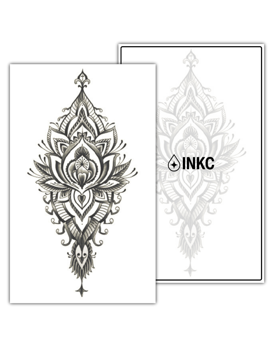 Lotusvorm tijdelijke tattoo van INKC