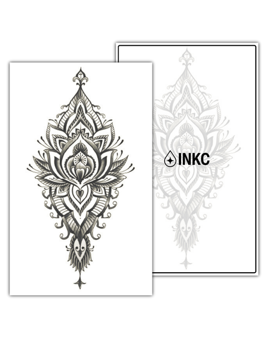 Lotusvorm tijdelijke tattoo van INKC