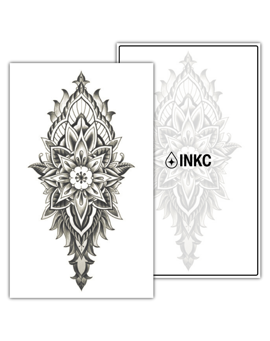Lotusblad tijdelijke tattoo van INKC