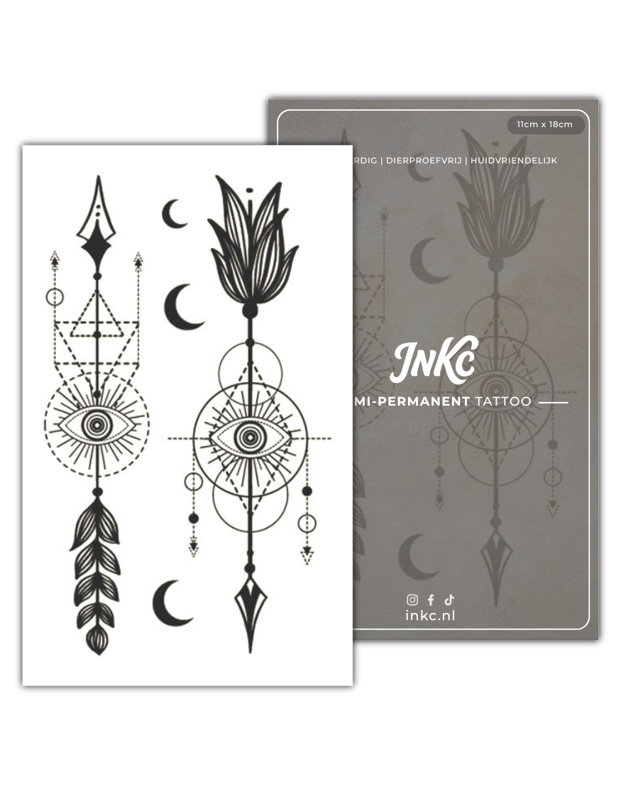 Nacht Pijlen tijdelijke tattoo van INKC