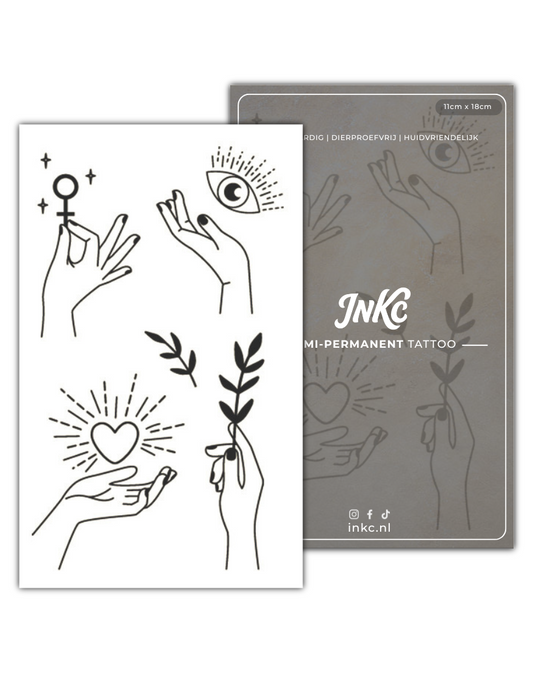 Handgebaar tijdelijke tattoo van INKC