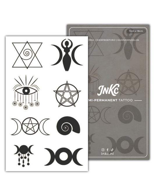Mystiek Set tijdelijke tattoo van INKC