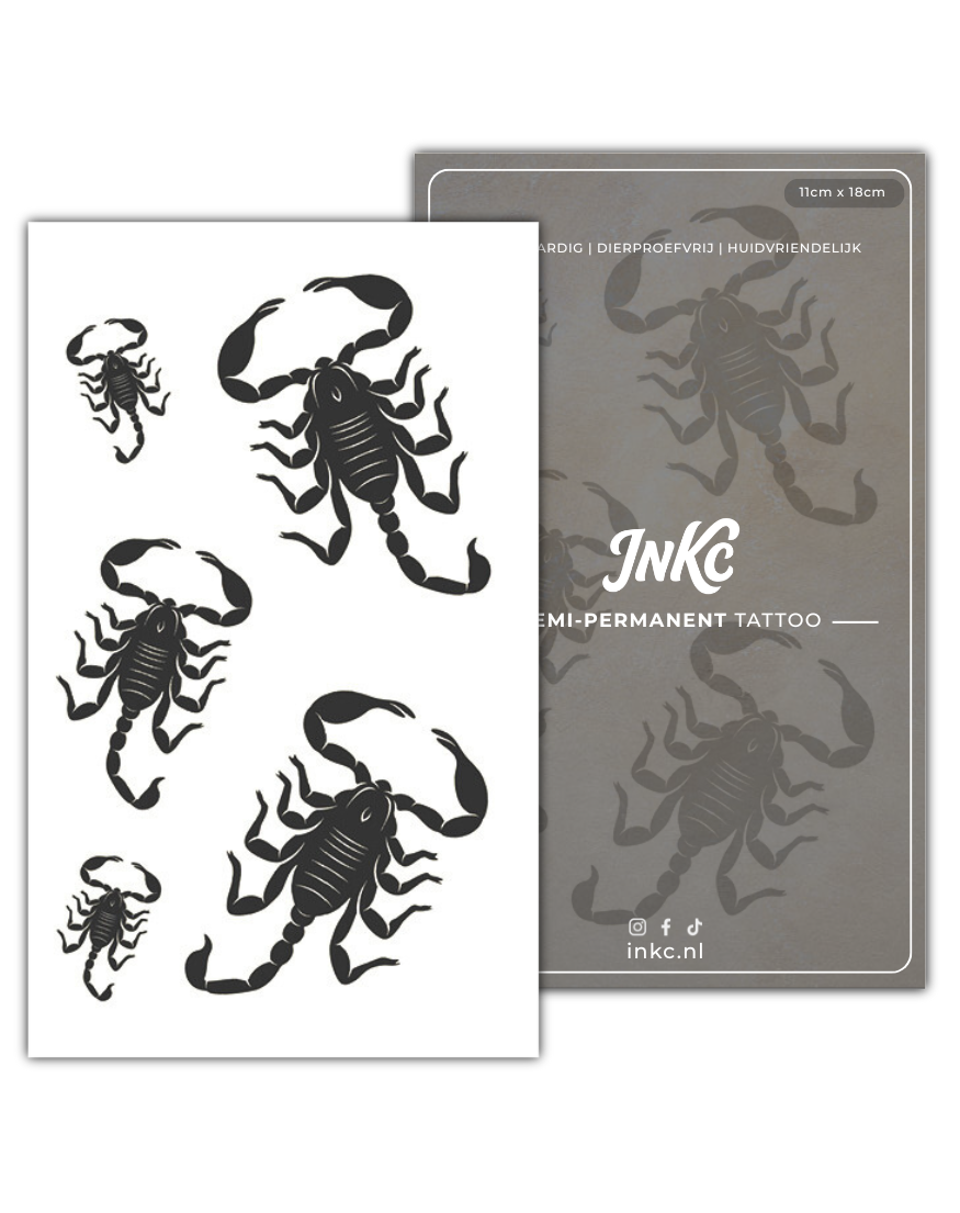 Schorpioen Set tijdelijke tattoo van INKC