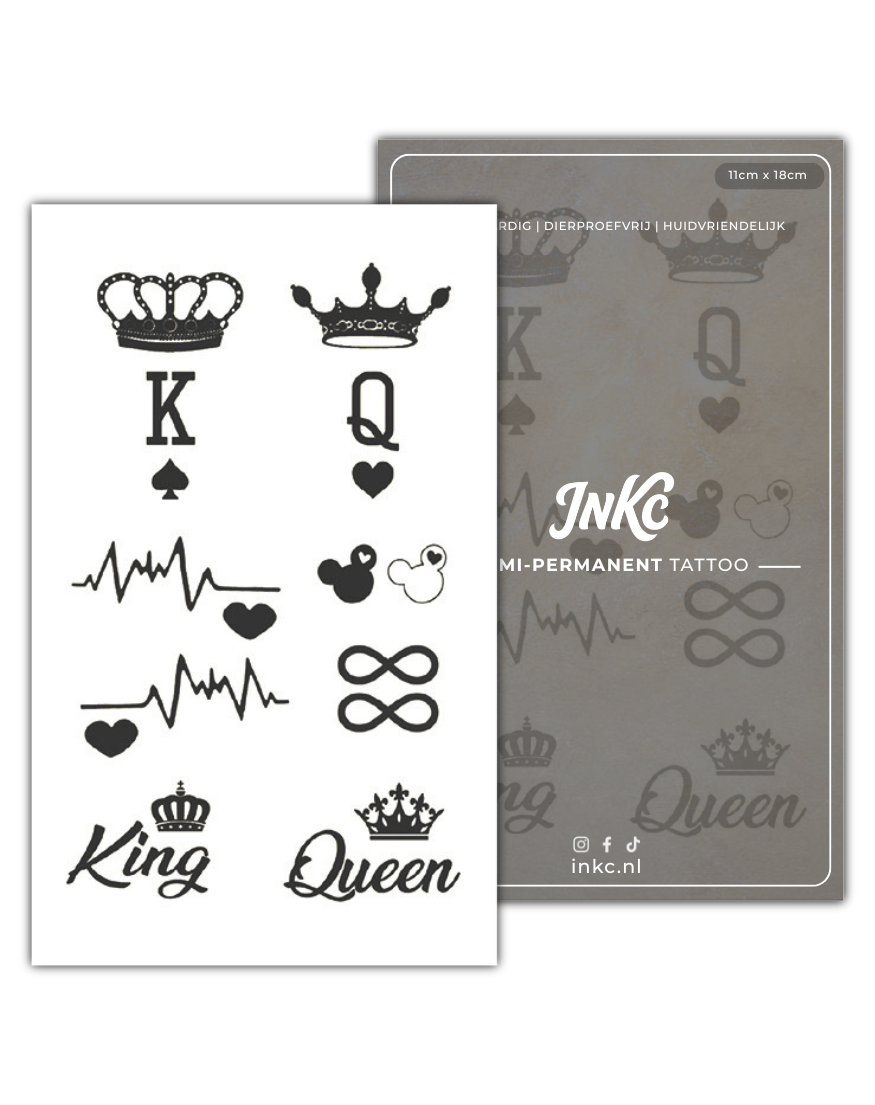 Koppel Set tijdelijke tattoo van INKC