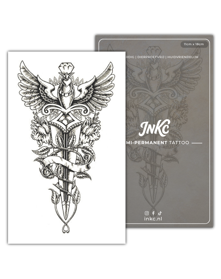 Zwaard Kracht tijdelijke tattoo van INKC