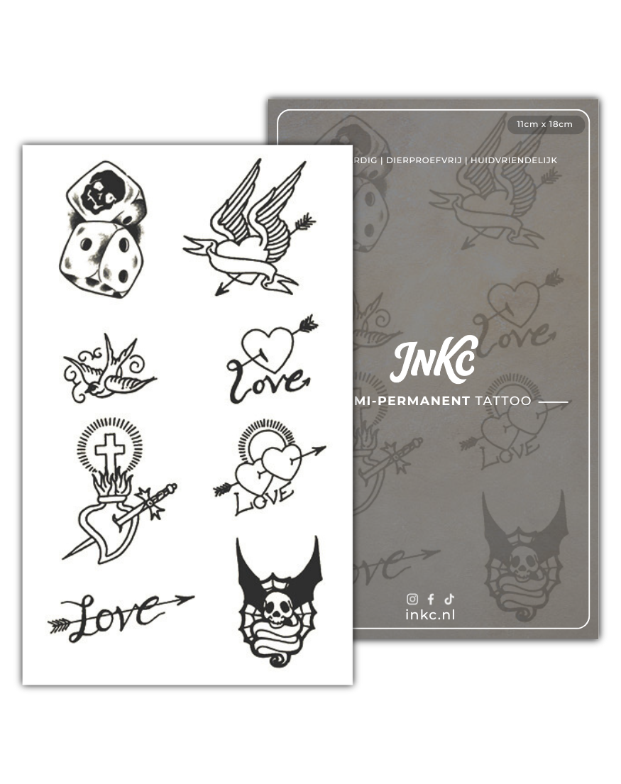 Love Set tijdelijke tattoo van INKC