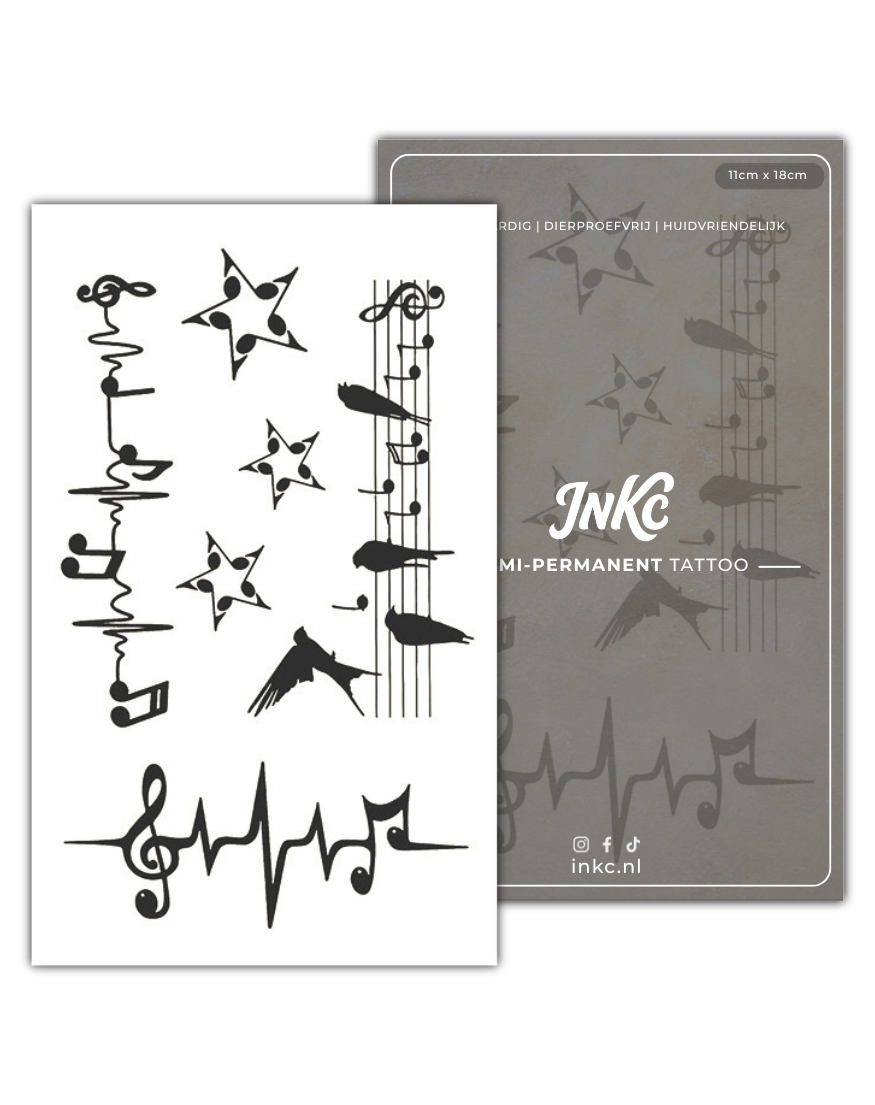Muziek Set tijdelijke tattoo van INKC