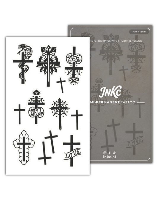 Kruis Set tijdelijke tattoo van INKC