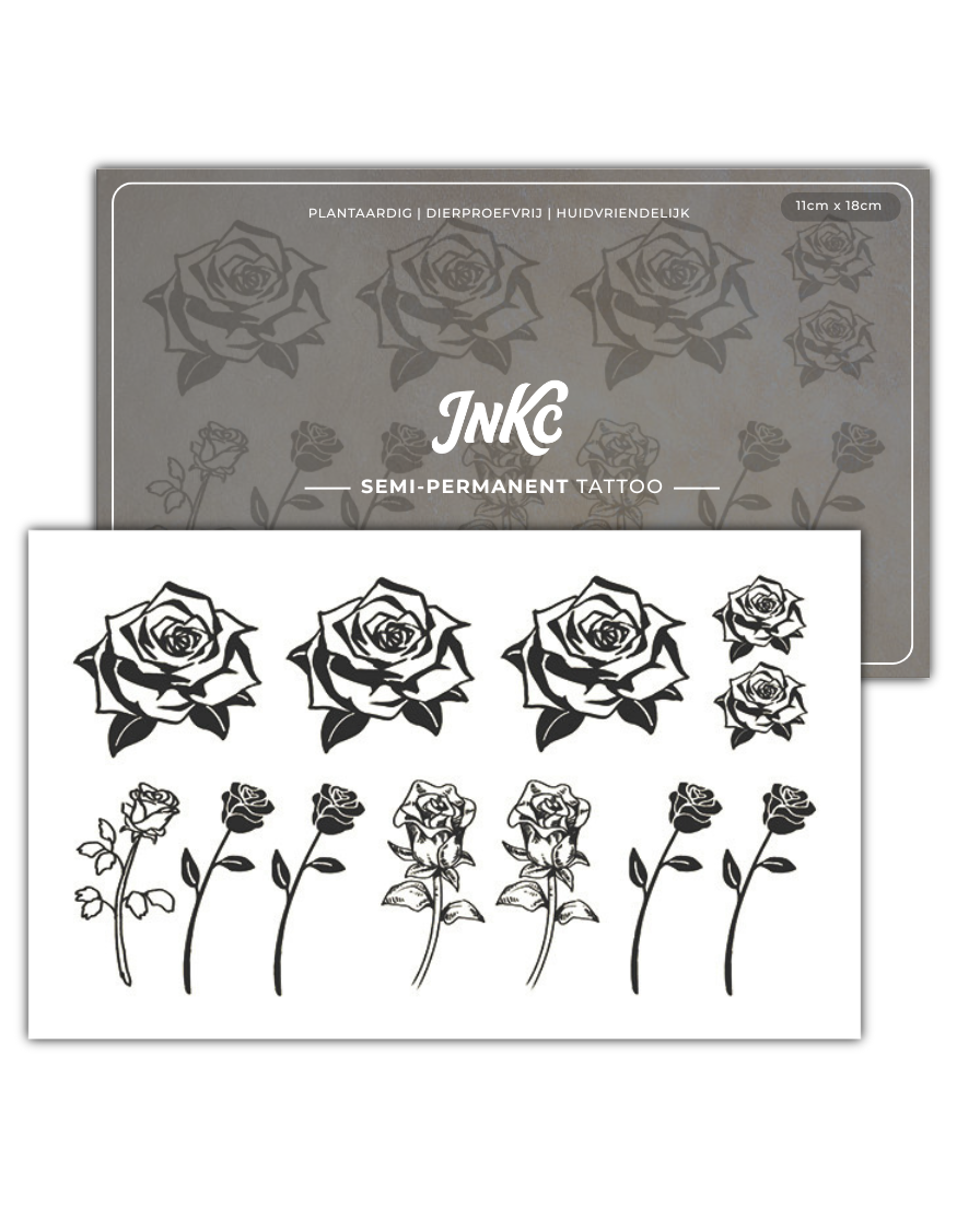 Rozen Set tijdelijke tattoo van INKC
