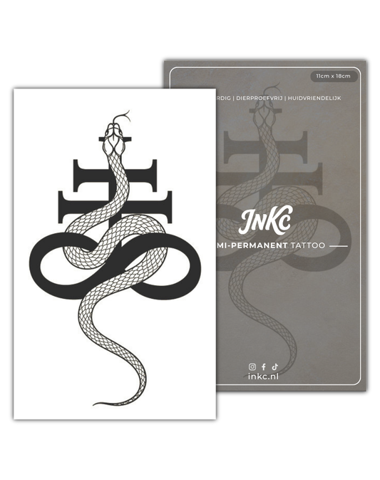 Slang Teken tijdelijke tattoo van INKC