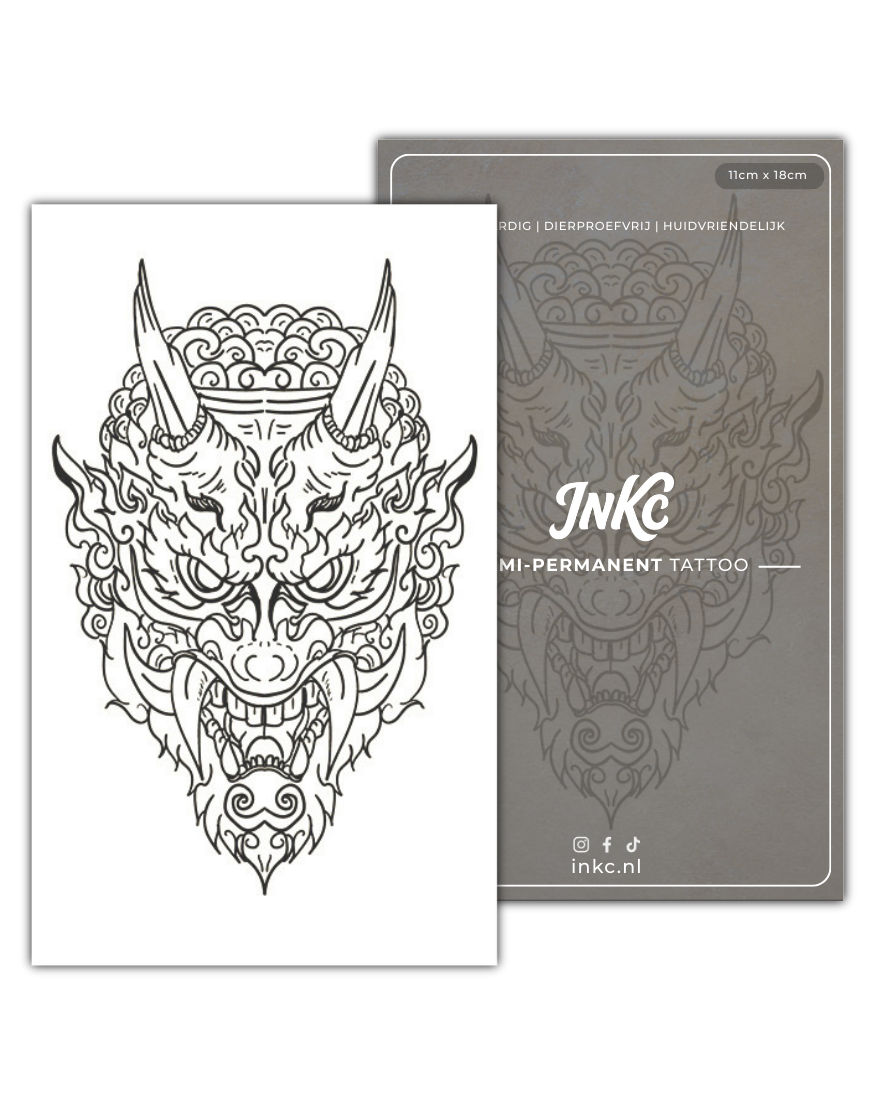 Duivel Draak tijdelijke tattoo van INKC