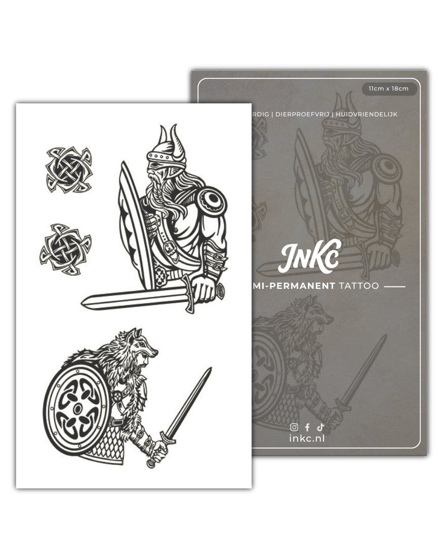 Viking tijdelijke tattoo van INKC