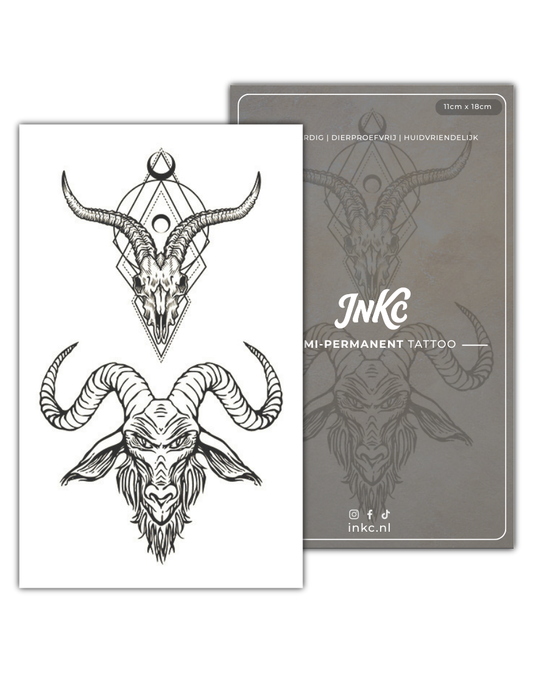 Ram Schedel tijdelijke tattoo van INKC