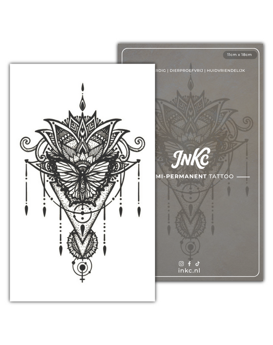 Mystieke Vlinder Lotus tijdelijke tattoo van INKC