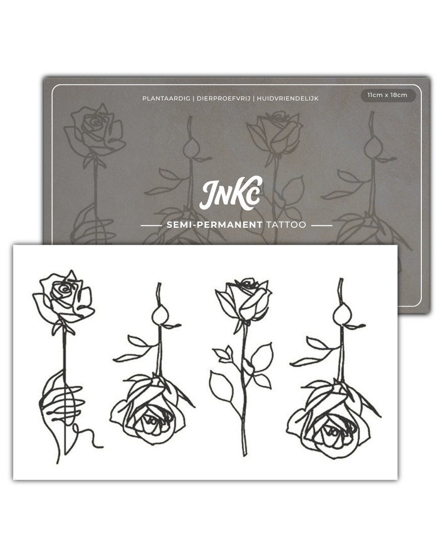 Line art Rozen tijdelijke tattoo van INKC