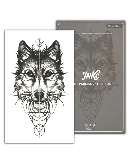 Wolf Geometrie tijdelijke tattoo van INKC