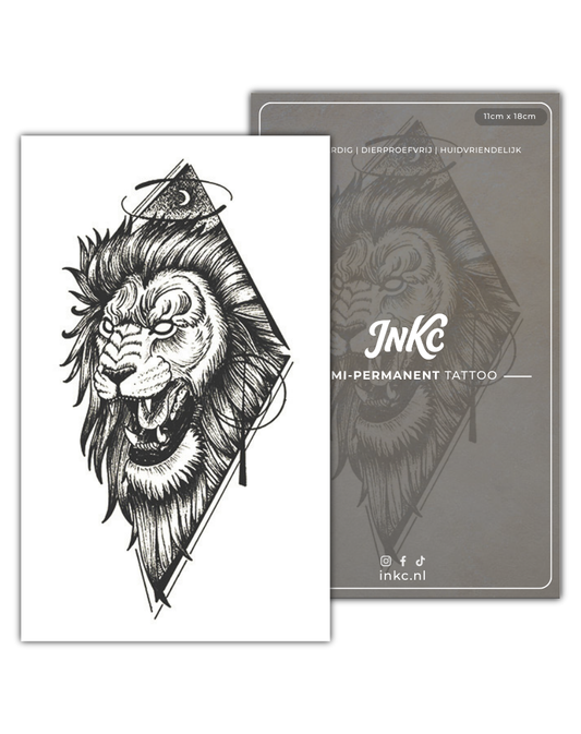Nacht Leeuw tijdelijke tattoo van INKC