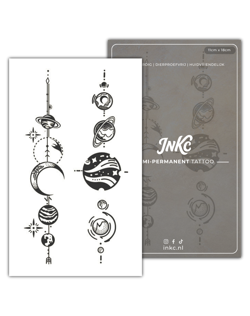 Planeten tijdelijke tattoo van INKC