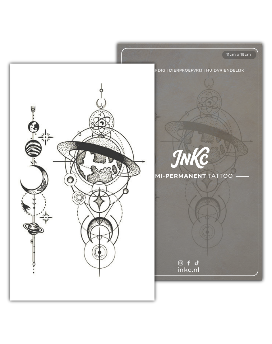 Planeten tijdelijke tattoo van INKC