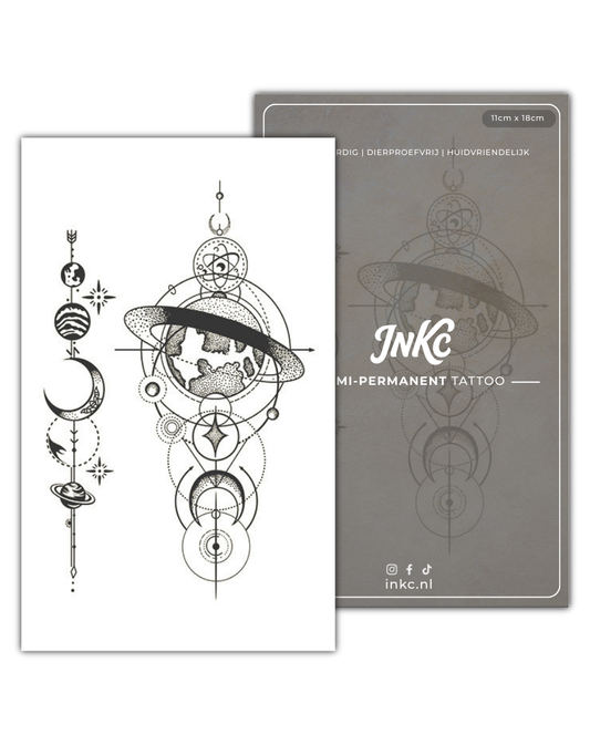 Planeten tijdelijke tattoo van INKC