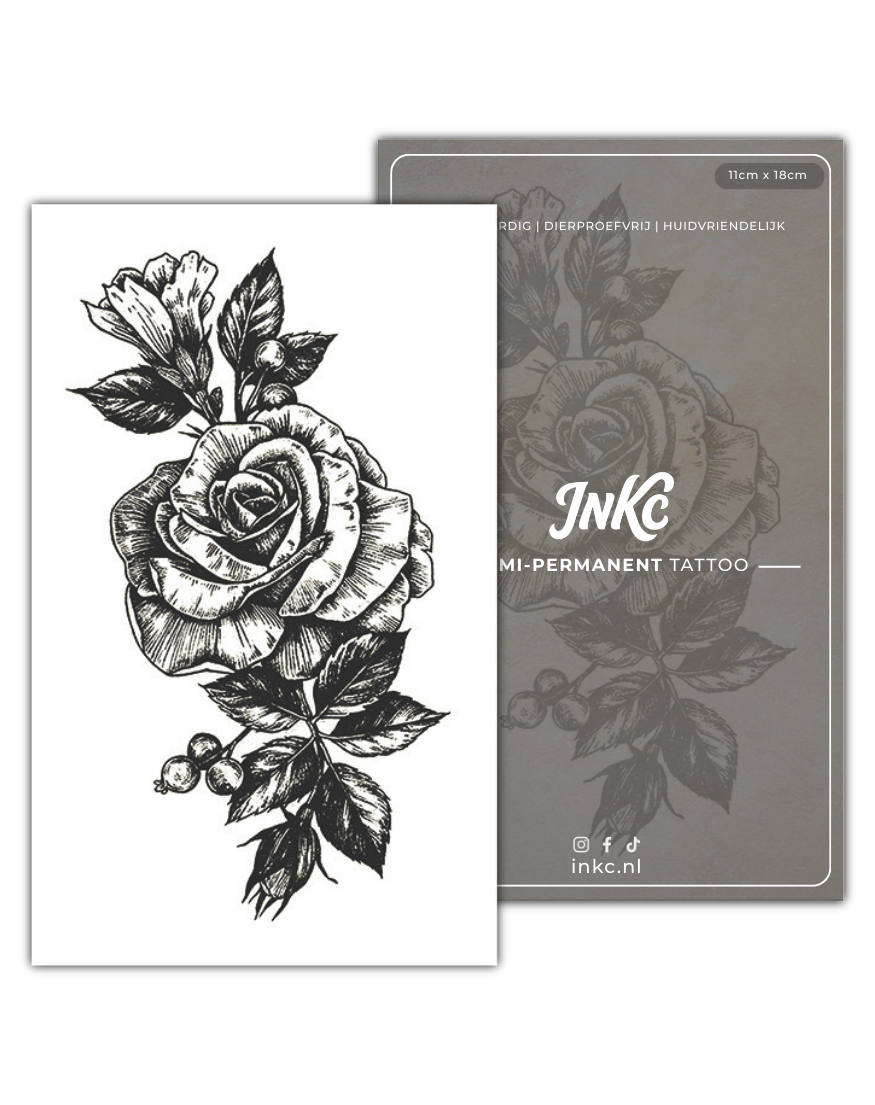 Klaproos tijdelijke tattoo van INKC